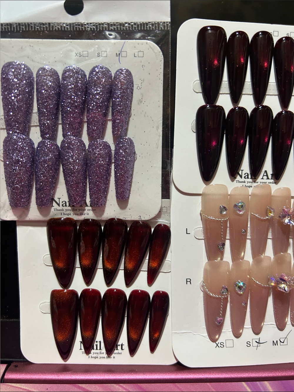 Long nail assortment